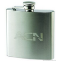 6 Oz. Brushed Finish Stainless Steel Rimless Flask